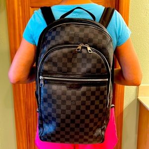 LV black Damier backpack